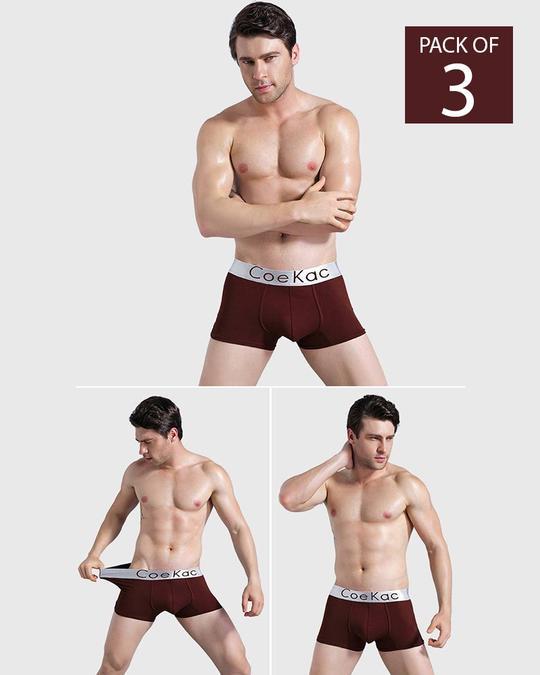 Pack of 2 - Ck Mens Boxers - Black, Purple & Brown Boxers