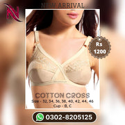 Cotton Cross - Flourish Bra - Non Padded Non Wired Embroidered Cotton Bra