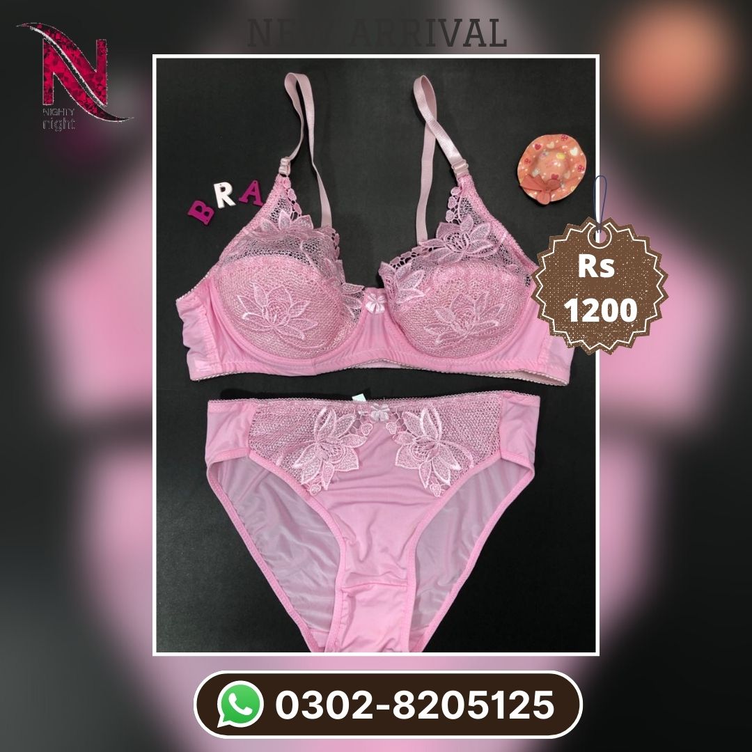 Pink Bridal Bra Panty Sets - Non Padded Underwired Bra Panty Set 2022 - Online  Shopping in Pakistan - Online Shopping in Pakistan - NIGHTYnight