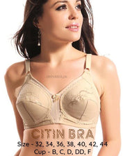 Citin Bra - Flourish - Sky Blue Bra - Non Padded & Non Wired Bra - Minimizer Bra