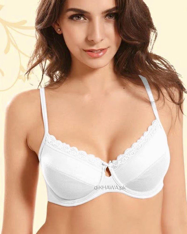 Desire W Bra - Flourish Bra - Non Padded Underwired Bra - Jersey Lace Bra