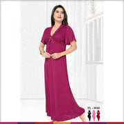 Red Nighty - FL-0040 - Flourish Nightwear - Nighty - diKHAWA Online Shopping in Pakistan