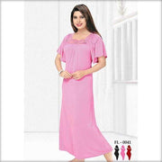 Pink Flourish Nightwear - FL-0041 - Nighty - diKHAWA Online Shopping in Pakistan