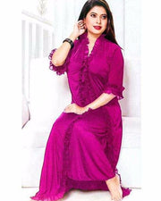 Pink - FL-0044 - Flourish Nightwear - Nighty - diKHAWA Online Shopping in Pakistan