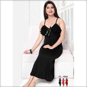 Black - FL-0044 - Flourish Nightwear - Nighty Sets - diKHAWA Online Shopping in Pakistan