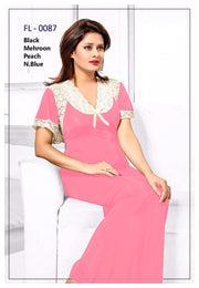 Flourish Nighty FL-0087 - 1Pc Bridal Nighty - Long Nighty
