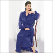 Navy Blue - FL-471 - Flourish Nightwear - Nighty - diKHAWA Online Shopping in Pakistan