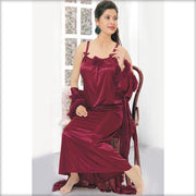 Maroon - FL-471 - Flourish Nightwear - Nighty - diKHAWA Online Shopping in Pakistan