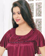 Flourish Long Nightwear - FL-514 - Nighty - diKHAWA Online Shopping in Pakistan