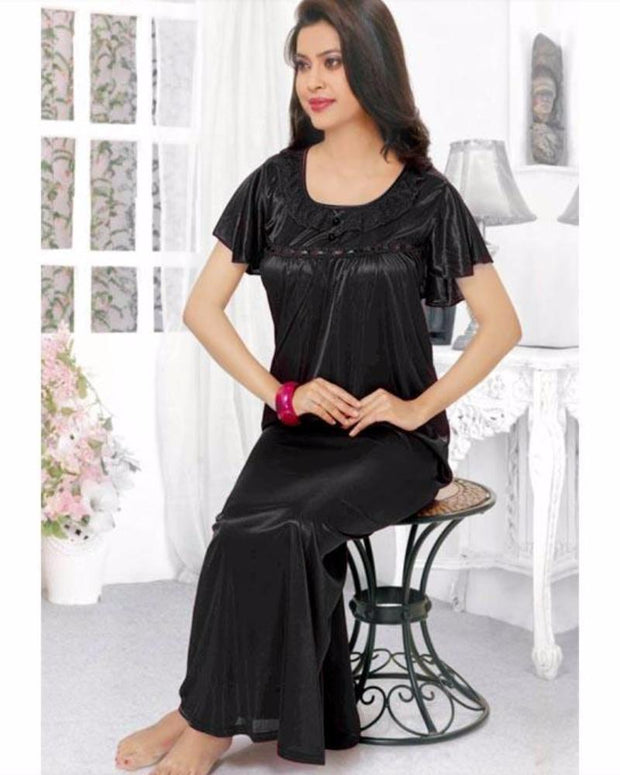 Flourish Long Nightwear - FL-514 - Nighty - diKHAWA Online Shopping in Pakistan