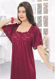 Long Nighty - FL-521 - Flourish Nightwear - Nighty - diKHAWA Online Shopping in Pakistan