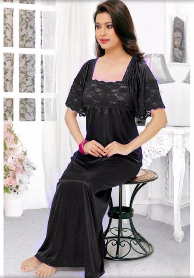 Long Nighty - FL-521 - Flourish Nightwear - Nighty - diKHAWA Online Shopping in Pakistan