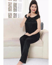 Flourish Silk Long Nighty For Women - FL-527 - Nighty - diKHAWA Online Shopping in Pakistan