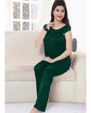 Flourish Silk Long Nighty For Women - FL-527