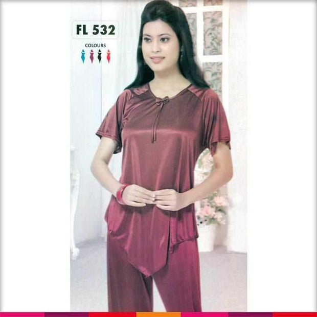 Nighty - FL-532 - Flourish Nightwear -  - diKHAWA Online Shopping in Pakistan