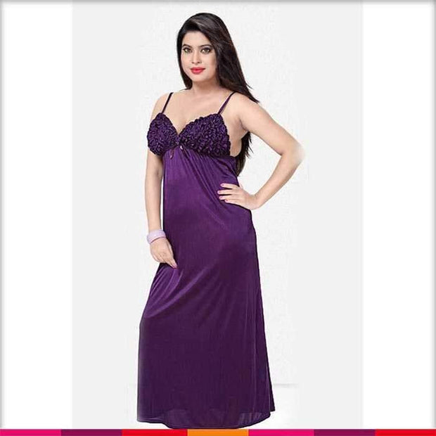 Purple Nighty - FL-536 - Flourish Nightwear - Nighty - diKHAWA Online Shopping in Pakistan