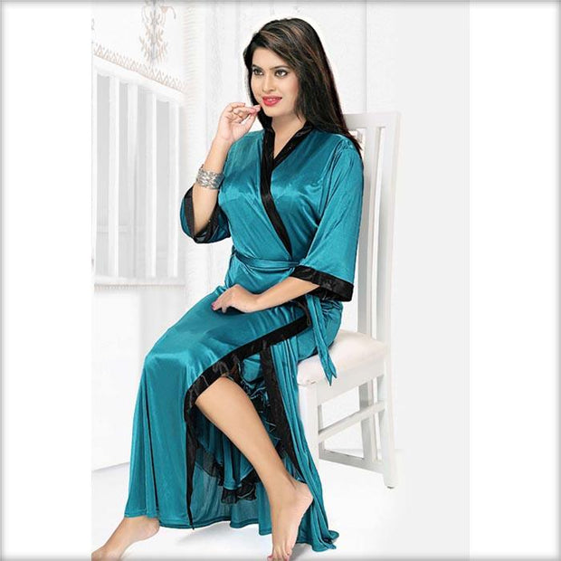 Green - FL-546 - Flourish Nightwear - Nighty - diKHAWA Online Shopping in Pakistan