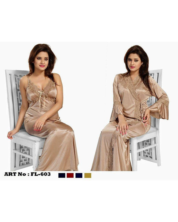 Flourish 2 Pcs Nightwear - FL-603 - Nighty Sets - diKHAWA Online Shopping in Pakistan