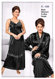 2 Pcs Bridal Nighty Set FL-630 - Flourish Exclusive Bridal Nighty Set Collection