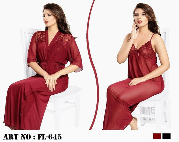 Flourish 2 Pcs Nightwear - FL-645 - Nighty Sets - diKHAWA Online Shopping in Pakistan
