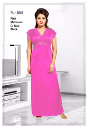 Flourish Nighty FL-653 - 1Pc Bridal Nighty - Long Nighty