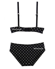 Victoria's Secret - Pushup Bra Panty Sets - Polka Dotted Lace Double Padded Bra