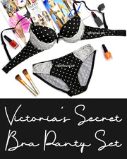 Victoria's Secret - Pushup Bra Panty Sets - Polka Dotted Lace Double Padded Bra