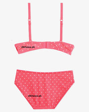 Victoria's Secret - Pushup Bra Panty Sets - Polka Dotted Lace Double Padded Bra