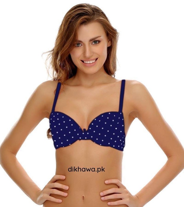 Victoria's Secret - Pushup Bra Panty Set - Polka Dotted Seamless Bra