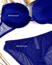 Victoria's Secret - Pushup Bra Panty Set - Polka Dotted Seamless Bra