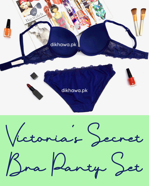 Victoria's Secret - Pushup Soft Padded Bra Panty Set - Plain Bra