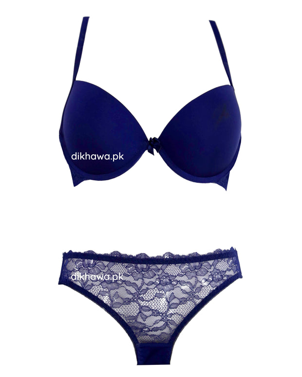 Victoria's Secret - Pushup Soft Padded Bra Panty Set - Plain Bra