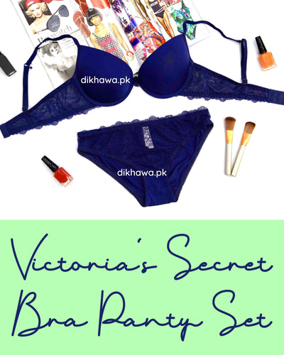 Victoria's Secret - Pushup Soft Padded Bra Panty Set - Plain Bra