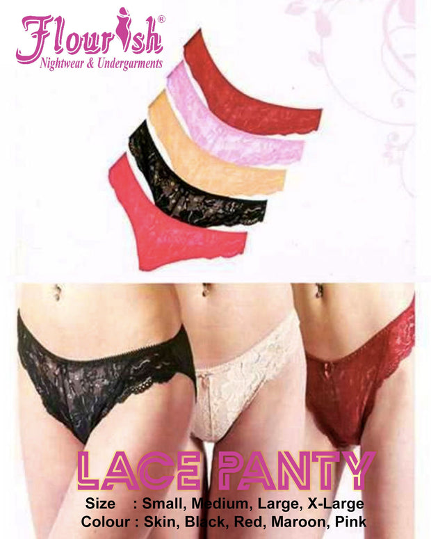 Lace Panty - Flourish Panty - Net See Through Panty