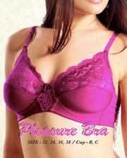 Pleasure Bra - Flourish Bra - Net Soft Jersey Cotton Bra - Non Padded Non Wired Bra