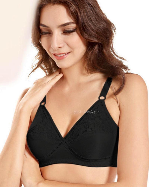 Glory Bra - Flourish Bra - Satin Silk Bra - Non Padded Non Wired Bra