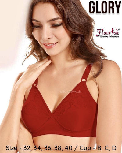 Glory Bra - Flourish Bra - Satin Silk Bra - Non Padded Non Wired Bra
