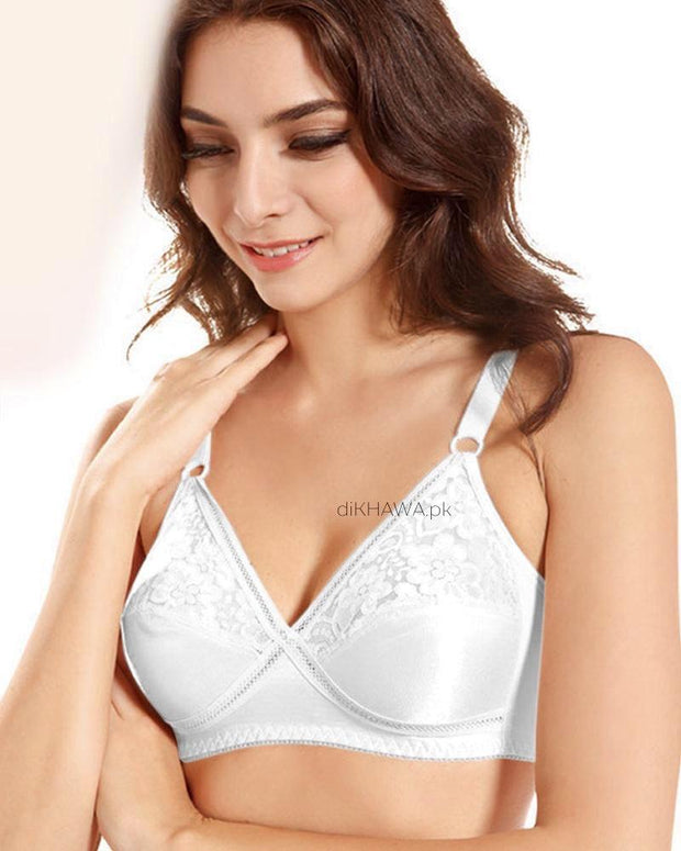 Glory Bra - Flourish Bra - Satin Silk Bra - Non Padded Non Wired Bra