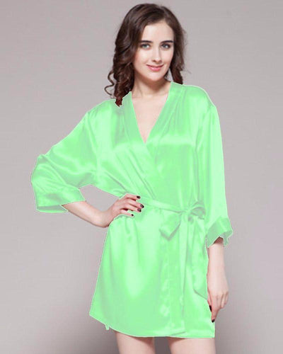 Pistachio Green - 100% Polyester Satin Gown - GWN 11 PG - Ladies Gown - diKHAWA Online Shopping in Pakistan