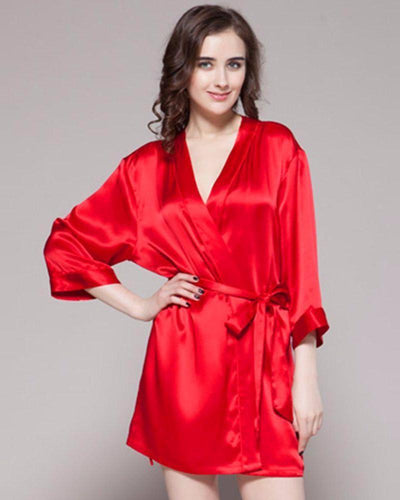 Red - 100% Polyester Satin Gown - GWN 11 RD - Ladies Gown - diKHAWA Online Shopping in Pakistan