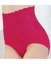 HIGH WAIST PANTY – Hot Pink Embroidered Panty