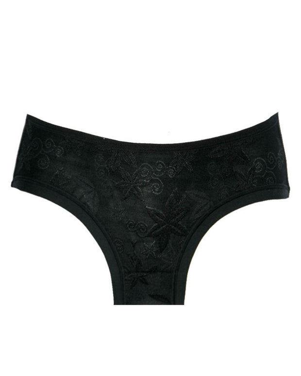 Pack of 3 - Sexy Soft Embroidered Cotton Panty For Ladies