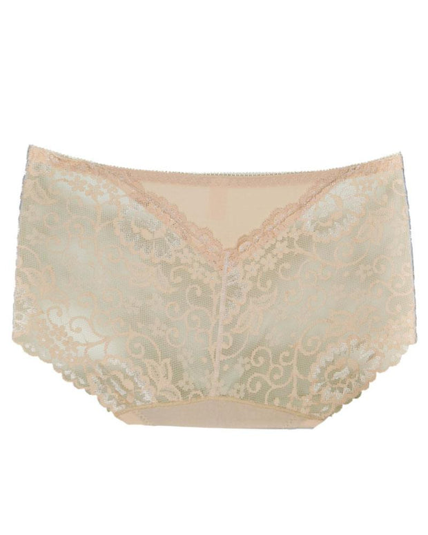 Pack of 5 - Embroidered Cotton Net Panty For Women