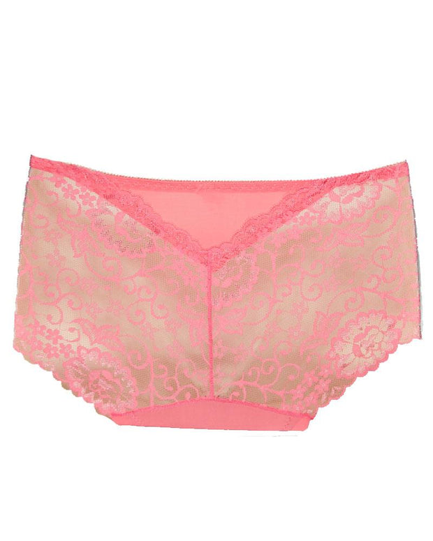 Pack of 5 - Embroidered Cotton Net Panty For Women