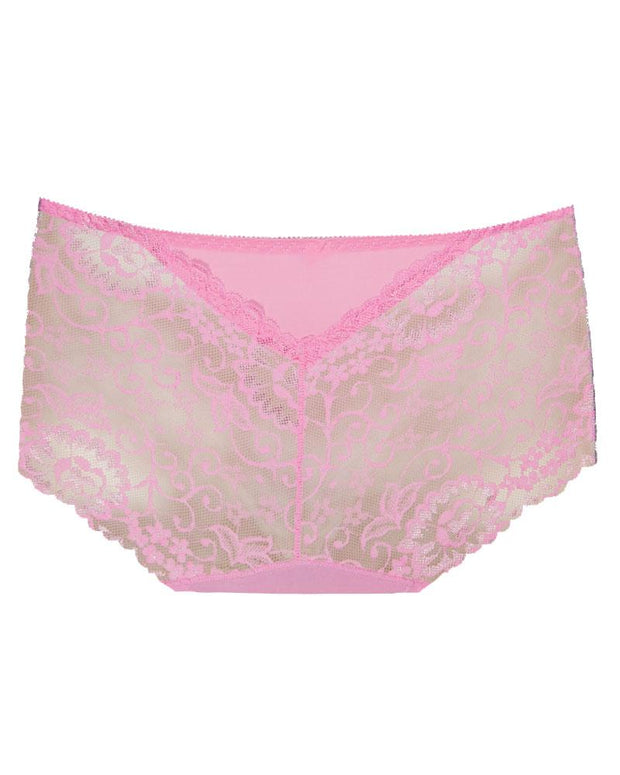 Pack of 5 - Embroidered Cotton Net Panty For Women