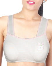 Pack of 2 -  Comforts Cotton Bra for Women, Wirefree Bra For Ladies
