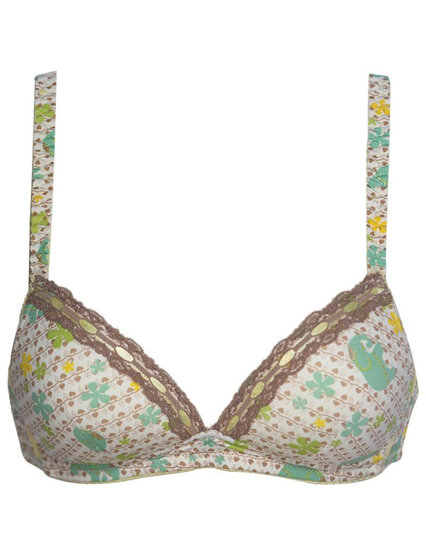 Malado Cotton Lace Bra - Soft Padded Non Wired Bra