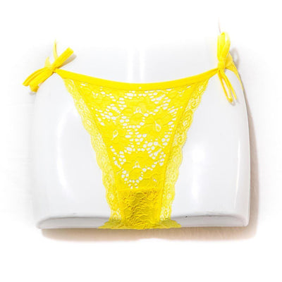 Yellow Women's Underwear Sexy Lingerie Lace Bikini Panty Hipster - Panty - diKHAWA Online Shopping in Pakistan