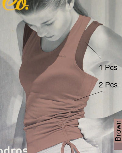 Mitch & Co. Sports Bra - Ladies Gym Bra - Non Padded Padded with Tank Top