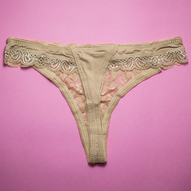 Pack of 3 Panty - Ladies Flower Design Cotton Net Panty